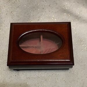 Sophisticated Brown and Pink Wooden Jewelry Box